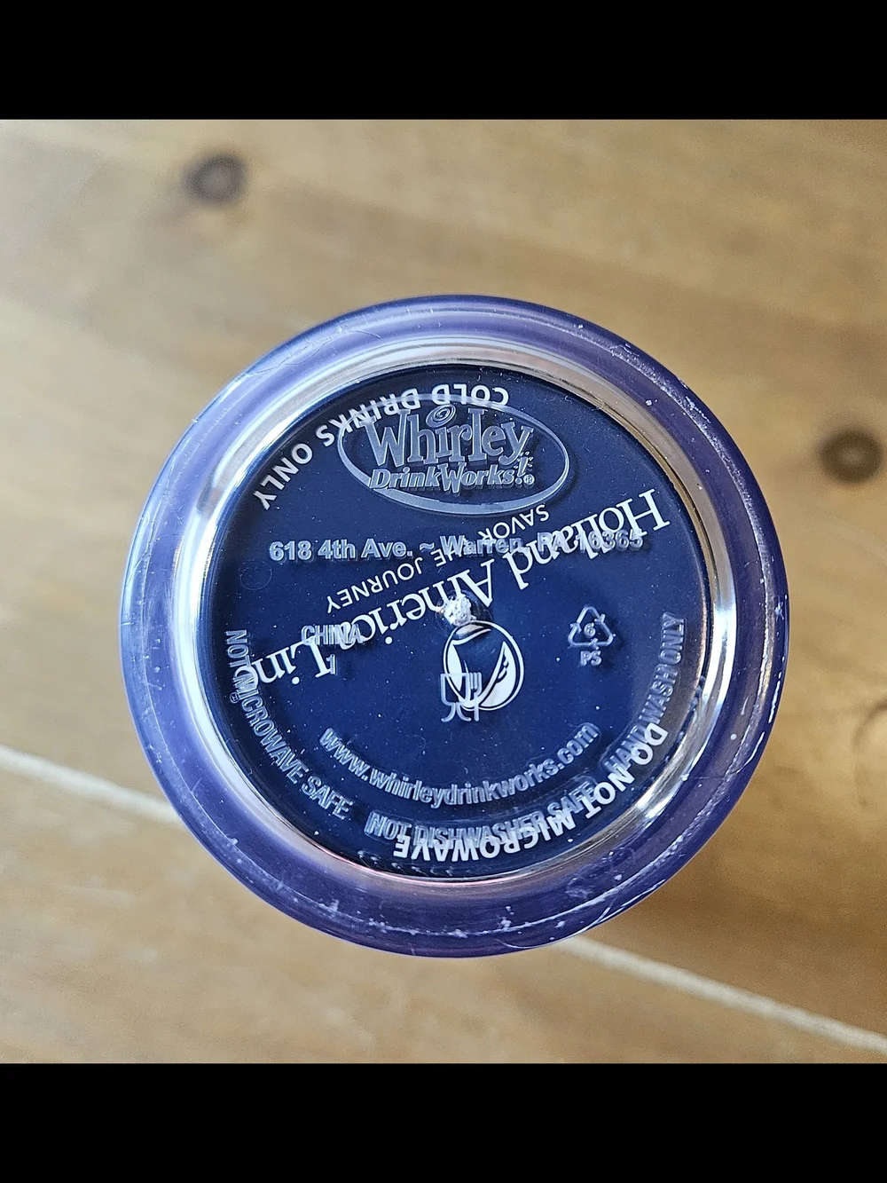 Set Of 2 Holland America Line World Map Travel Insulated Tumbler Silver/Blue